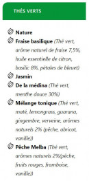 Menu Potiron&Ciboulette - Thé vert