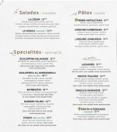 Menu Signorizza - Les spécialités, salades et pates