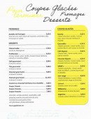 Carte et menu de Brasserie de la Maine à Bouchemaine — Les glaces et desserts