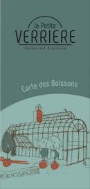 Carte et menu de La Petite Verrière à Verrières-en-Anjou — La carte des boissons