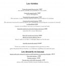 Carte et menu de Auberge de la Vallée du Jeu à Chemillé-en-Anjou — La carte traiteur suite
