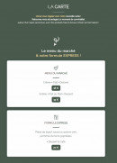 Carte et menu de Les Toqués d'Anjou à Rives-du-Loir-en-Anjou — La carte