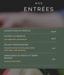 Carte et menu de Les Toqués d'Anjou à Rives-du-Loir-en-Anjou — Les entrées
