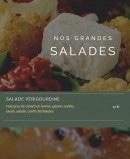 Carte et menu de Les Toqués d'Anjou à Rives-du-Loir-en-Anjou — Les grandes salades