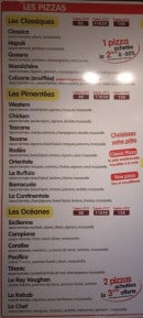 Menu La Pizza à Emporter - Les pizzas