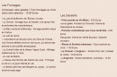 Carte et menu de Le Grand Bras à Saint Georges sur Loire — Fromages et desserts