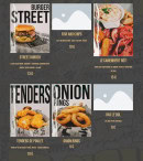 Carte et menu de Brasserie Anj'ou Démon à Le Lion d'Angers — Les tenders, onion rings et camembert rôti, ...