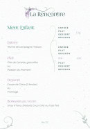 Menu La Rencontre - Menu enfant