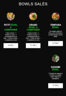 Menu californian sushi - Bowls sales