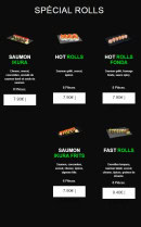 Menu californian sushi - Les spécial rolls