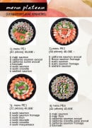 Menu Sushi Hanaki - Menu plateaux 