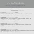 Carte et menu de Domaine de la Blairie à Gennes-Val-de-Loire — Les grandes salades