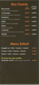 Menu Le Délice - Paninis, menu enfant