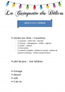 Carte et menu de Les Delices Du Moulin D'anjou à Le Louroux Beconnais — Menu du jour