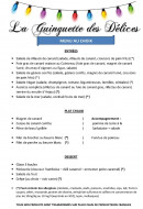 Carte et menu de Les Delices Du Moulin D'anjou à Le Louroux Beconnais — Entrées, plats et desserts