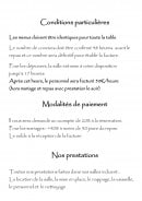 Menu Auberge de l'ombrée - Les informations suite