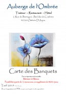 Menu Auberge de l'ombrée - La carte des banquets