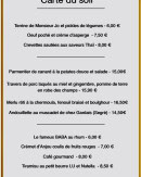 Carte et menu de Monsieur JO à Montreuil Juigne — Carte du soir