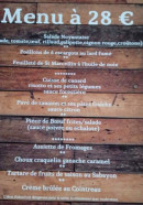 Menu L'Escale - Les menus