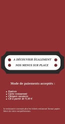 Menu Jardin D'asie - Les informations