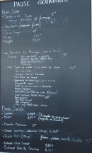Carte et menu de La Paillote des Lucettes à Montjean sur Loire — Les pauses salées et pauses sucrées