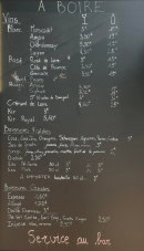 Carte et menu de La Paillote des Lucettes à Montjean sur Loire — Les vins et boissons