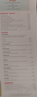 Carte et menu de L'évidence à Beaupréau-en-Mauges — Les desserts