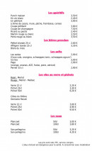 Carte et menu de Les Enfants Terribles à Beaupréau-en-Mauges — Les boissons