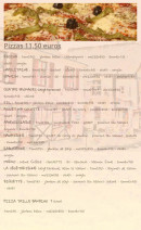 Menu Auberge du Layon - Les pizzas