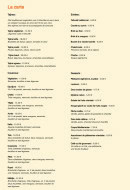 Menu La Metidja - La carte