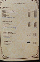 Menu Restaurant Bollywood Zaika - Les vins
