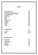 Menu Restaurant le Berbère - Les digestifs, champagne brut...