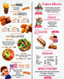 Menu American City - Menu frites, nuggets, salades, desserts et boissons