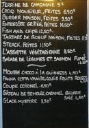 Menu Kilbeggan'S Irish Pub - L' ardoise 