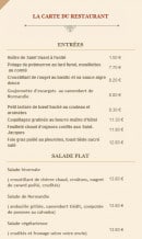 Menu L'antidote - Les entrées et salades 