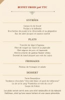 Menu L'antidote - Buffet froid à 30€