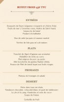 Menu L'antidote - Buffet froid à 45€
