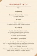 Menu L'antidote - Le menu groupe 27€