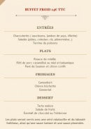 Menu L'antidote - Buffet à 14€