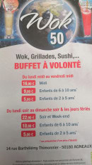 Menu Wok 50 - La carte