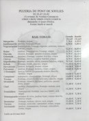 Carte et menu de Pizzeria Du Pont de Soulles à Coutances — Les pizzas