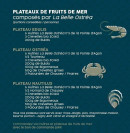 Carte et menu de La Belle Ostréa à Agon Coutainville — Les plateaux de fruits de mer (suite)