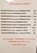 Menu Mister kebab - Les burgers frites