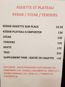 Menu Mister kebab - Les assiettes et plateaux