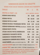 Menu Mister kebab - Les sandwichs