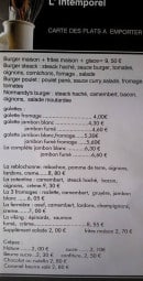 Menu L' Intemporel - Plats à emporter