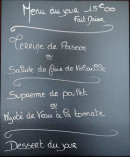 Menu La Table de Malé - Un exemple de menu du jour