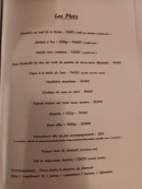 Menu Le Local - Les plats