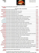 Carte et menu de Pizzeria ô feu de bois à Saint Pair sur Mer — Les pizzas