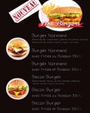 Menu Le gout d'orient - Les burgers